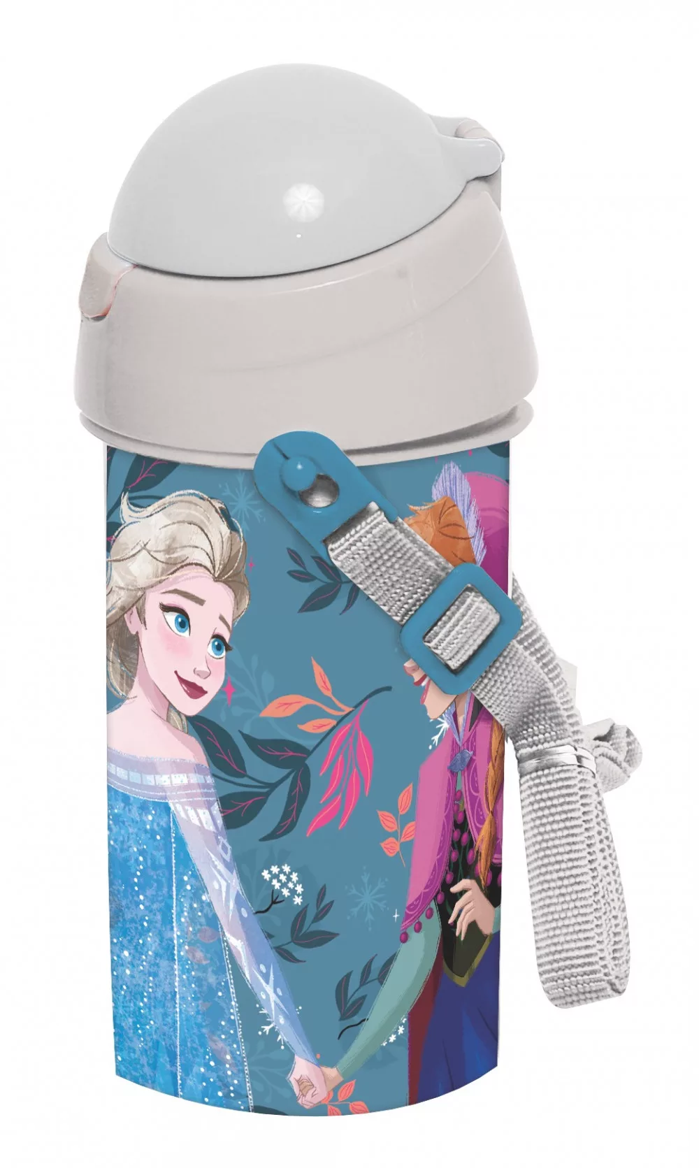 Disney Jégvarázs Explore műanyag szívószálas kulacs akasztóval 500 ml
