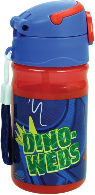 Pókember Spidey Dino Webs műanyag szívószálas kulacs akasztóval 350 ml