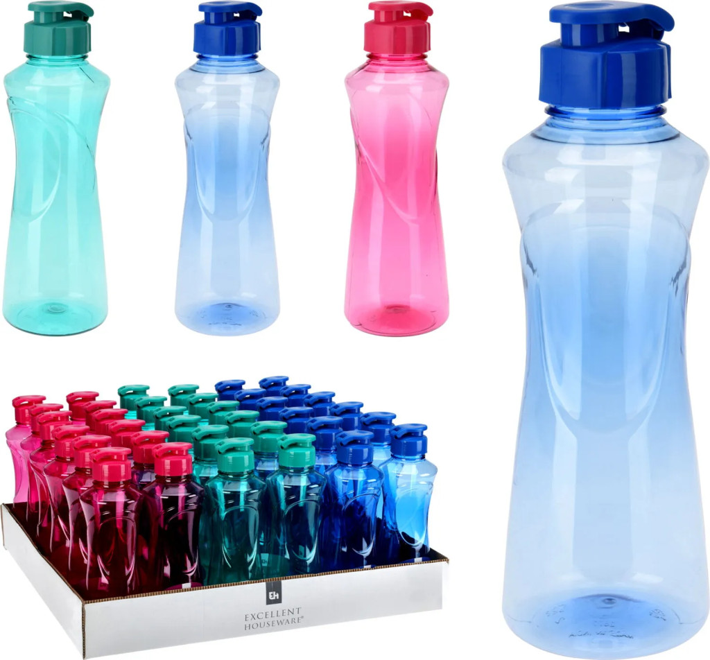 Sportkulacs, műanyag, 900 ml Citromsárga színben