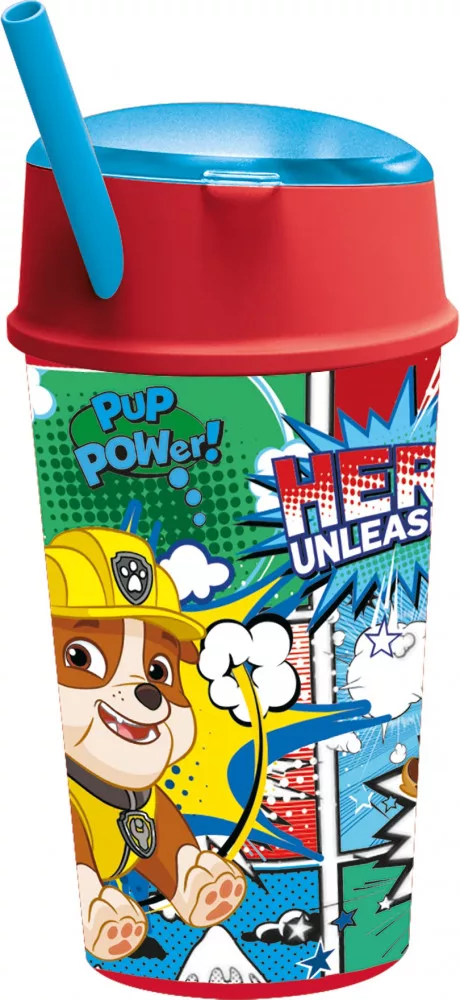 Mancs Őrjárat Comic üdítő- és snack tartó pohár 400 ml