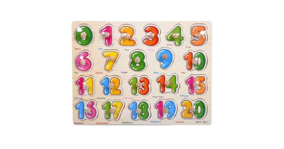 Fa számos puzzle 0-20-ig