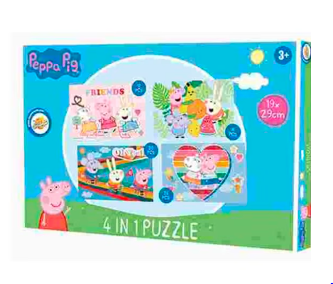 Peppa malac Friends puzzle 4 az 1-ben