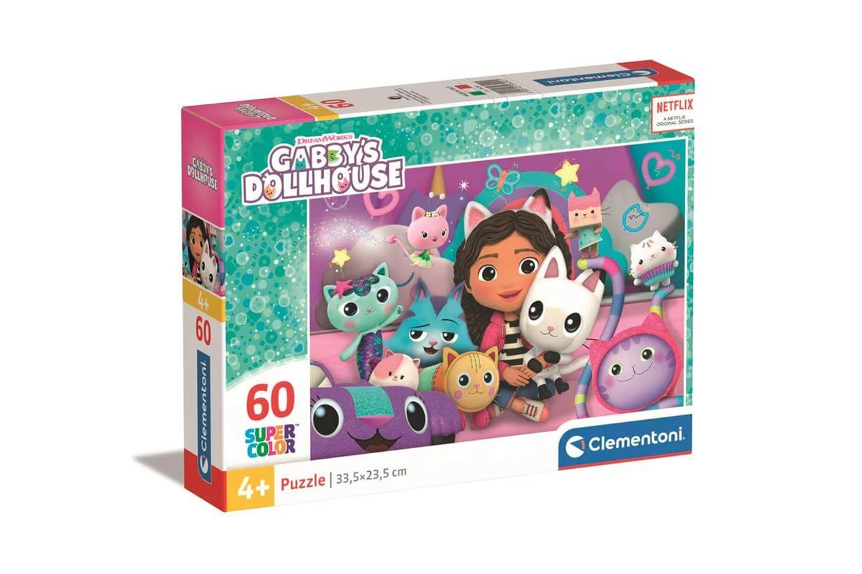 Clementoni 26202 - Gabby babaháza - 60 db-os Szuper színes puzzle