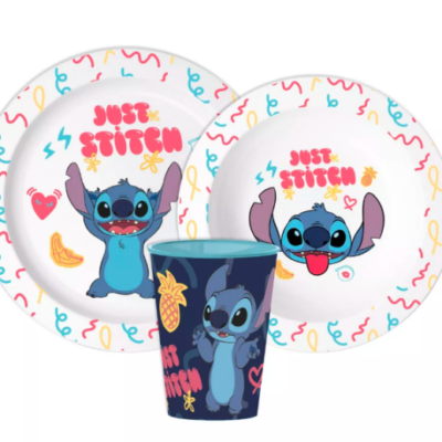 Disney Lilo és Stitch, A csillagkutya Just étkészlet, micro műanyag szett, pohárral 260 ml