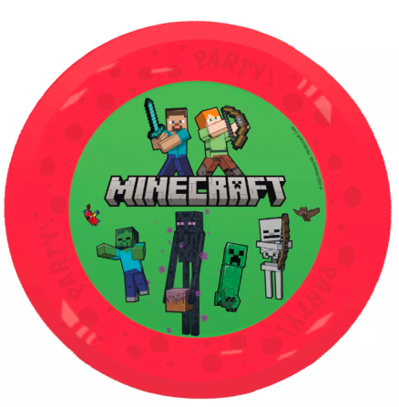 Minecraft Party micro prémium műanyag lapostányér