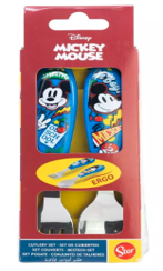 Disney Mickey True Champions fém ergo evőeszköz készlet - 2 darabos