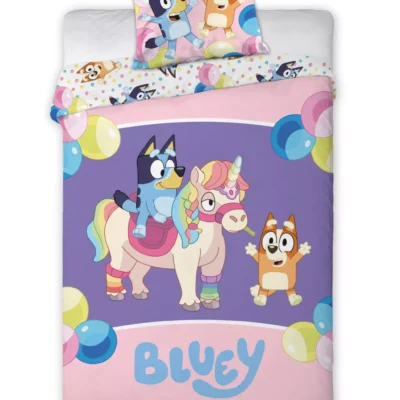 Bluey Magical Party gyerek, ovis ágyneműhuzat 100×135cm, 40×60 cm