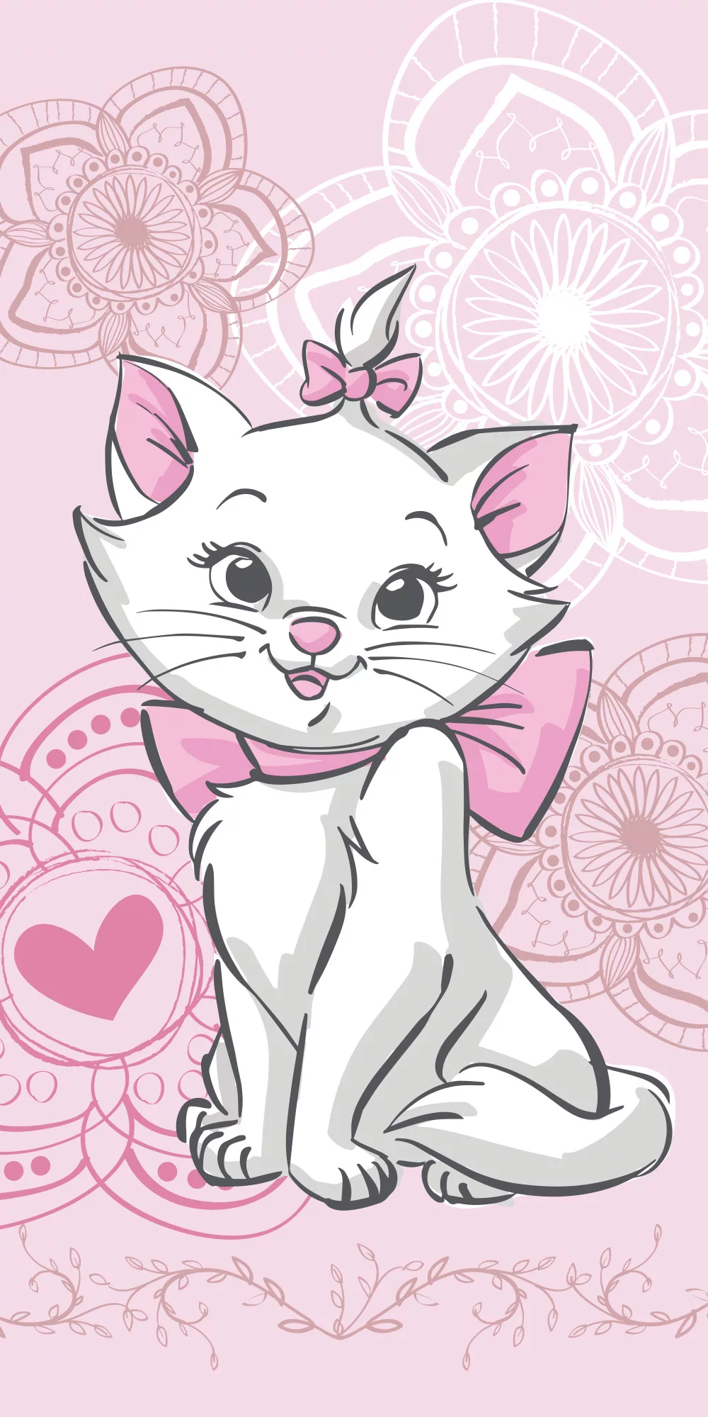 Disney Marie Aristocat fürdőlepedő, strand törölköző 70x140cm