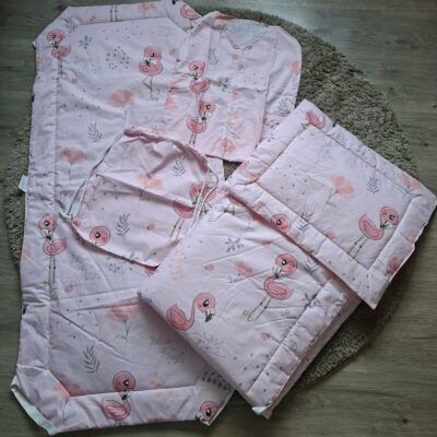 Ovis ágynemű garnitúra csomag, flamingó mintás