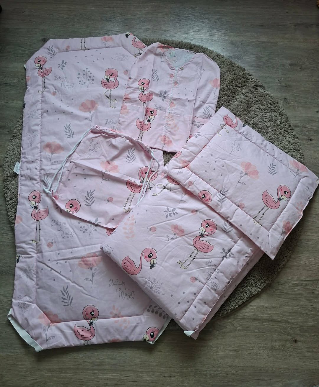 Ovis ágynemű garnitúra csomag, flamingó mintás