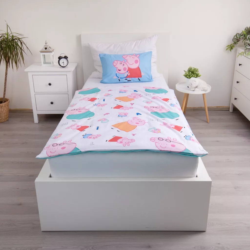 Peppa malac Big Pig Family gyerek, ovis ágyneműhuzat 100×135cm, 40×60 cm - Image 3
