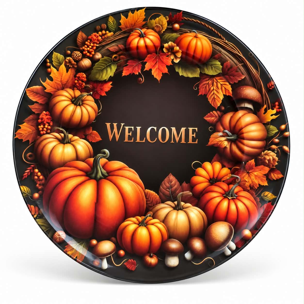 Műa. tálca "Welcome" tökök, 33 cm